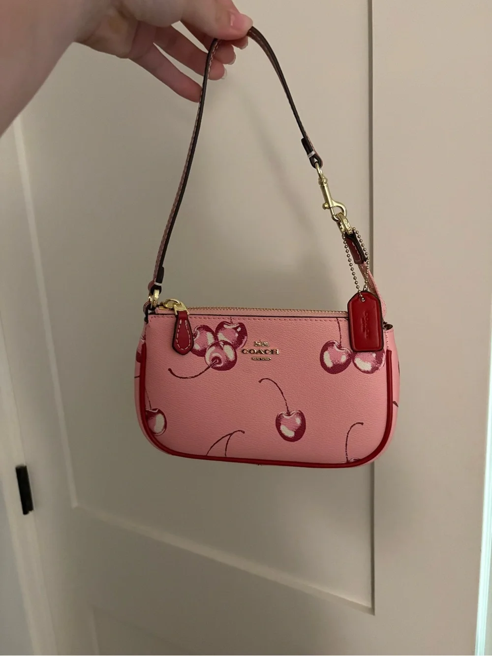 COACH Pink Cherry nolita 19